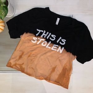 🍒This is stolen acid wash ombré cropped tee